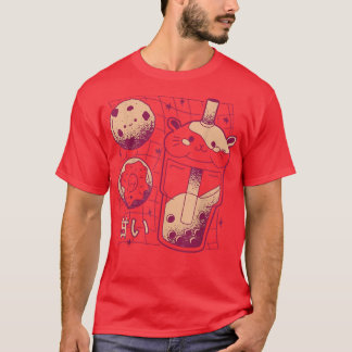 Kawaii Japan Boba Tea Guinea Pig Donut Cookie G T-shirt