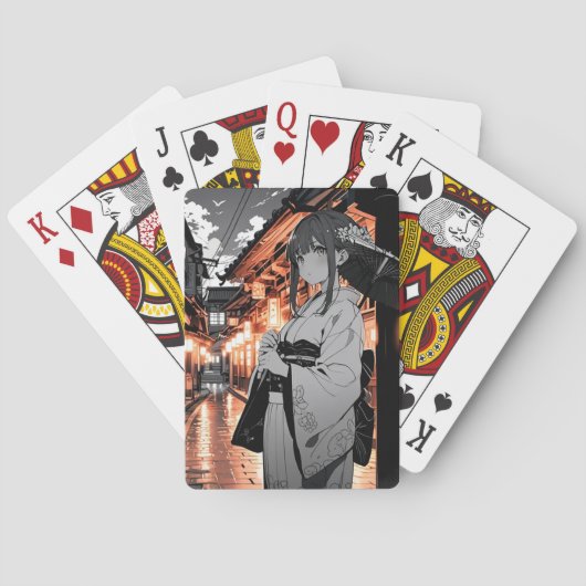 KAWAII Japanese Girl Card games Pokerkaarten (Achterkant)