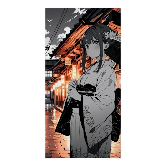 KAWAII Japanese Girl Poster (Voorkant)