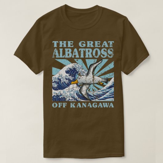 Kawaii Japanese Great Wave Great Albatross Cute Ja T-shirt (Design voorkant)