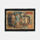 Kawaii Japanese Ramen Sloth Retro Gaming Shirts Fo Fleece Deken (Voorkant (Horizontaal))