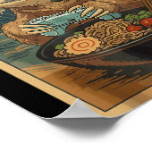 Kawaii Japanese Ramen Sloth Retro Gaming Shirts Fo Poster (Hoek)