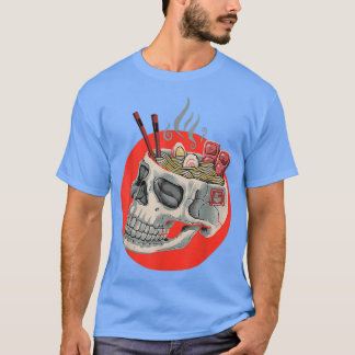 Kawaii Japans Anime Clothes Skeleton Ramen Essen T-shirt