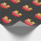 Kawaii Japans Anime Corgi Dog Funny Ramen Gift Cadeaupapier (Hoek)