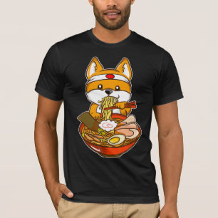 Kawaii japans anime shiba inu ramen t-shirt