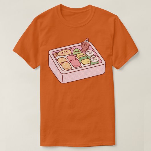 Kawaii Japans Bento Box Sushi T-shirt (Design voorkant)