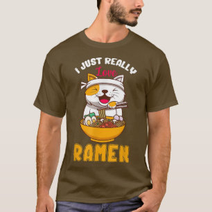 Kawaii Japans noedels Kat I houdt van roamen T-shirt