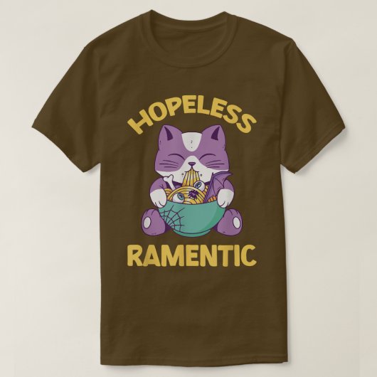 Kawaii Japans noedels ramen noodle Pun Hopeless T-shirt (Design voorkant)