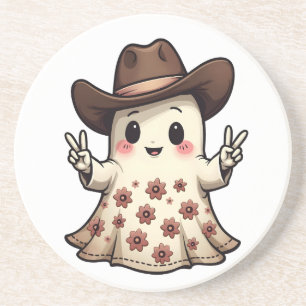 Kawaii Japans Pastel Cowboy Geest Halloween  Zandsteen Onderzetter