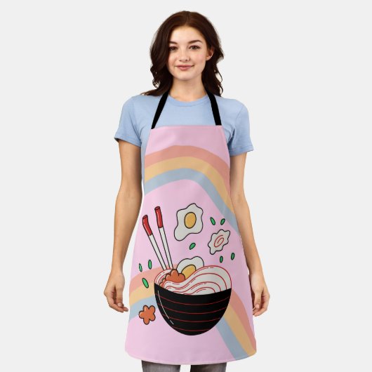 Kawaii Japans Ramen Apron Schort (Gedragen)