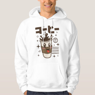 Kawaii Japans schrijvend anime-cartoonpersonage Co Hoodie