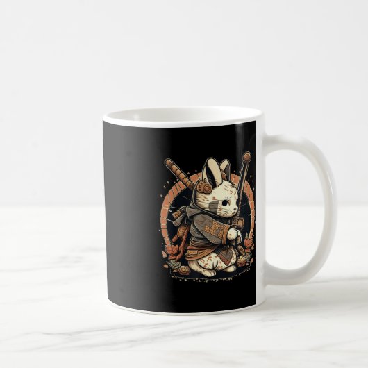 Kawaii Japans Stijl Samurai Bunny Anime Koffiemok (Rechts)