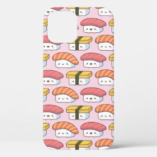 Kawaii Japans Sushi Food Doodle Pattern Roze Case-Mate iPhone Case