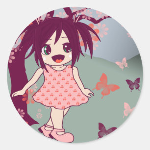 Kawaii Japanse Chibi Anime Manga Girl Stickers