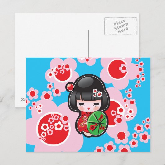 Kawaii Japanse dollar Briefkaart (Voorkant / Achterkant)