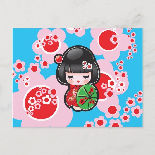 Kawaii Japanse dollar Briefkaart (Voorkant)