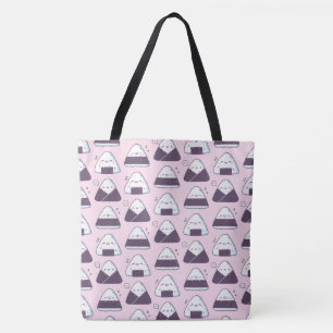 Kawaii Japanse Onigiri Rijstballen Carbs Patroon Tote Bag