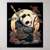 Kawaii Japanse stijl Samurai Anime Panda Poster (Voorkant)