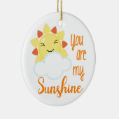 Kawaii Je bent mijn zonneschijn-zonnewolken Keramisch Ornament (Rechts)