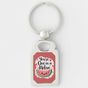 Kawaii "Jij bent één in een meloen" Schattige Wate Sleutelhanger