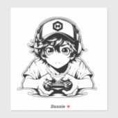 Kawaii Jongenssticker – Cute Design Sticker (Vel)
