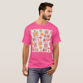 Kawaii Juice Box Pattern Schattigee Aardbeien Oran T-shirt (Voorkant volledig)