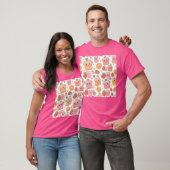 Kawaii Juice Box Pattern Schattigee Aardbeien Oran T-shirt (Unisex)