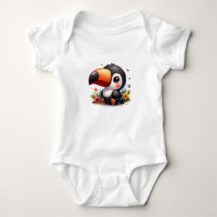 Kawaii Jungle Baby Toekan Kunst Romper