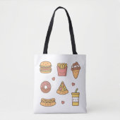Kawaii Junk Food Girls Canvas tas (Voorkant)