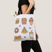 Kawaii Junk Food Girls Canvas tas (Dichtbij)