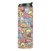 Kawaii Junk Food Munchies Pattern Thermosbeker (Gedraaid links)