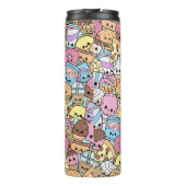 Kawaii Junk Food Munchies Pattern Thermosbeker (Achterkant)