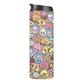 Kawaii Junk Food Munchies Pattern Thermosbeker