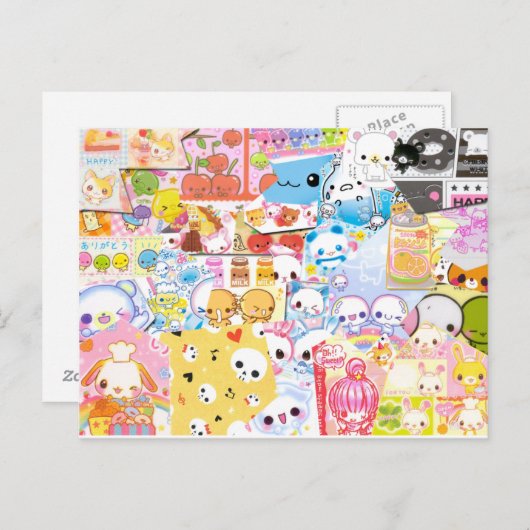 Kawaii-kaart Briefkaart (Voorkant / Achterkant)