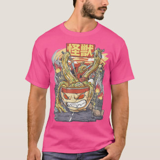 Kawaii Kaiju Anime Ramen Monster Attack Noodles Ma T-shirt
