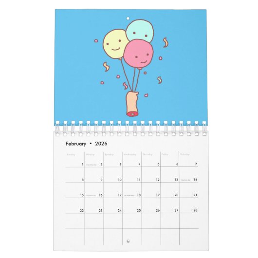 Kawaii Kalender (Feb 2026)