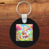 Kawaii Kangaroo Easter Schattig Paaskangoeroe Sleutelhanger (Voorkant)