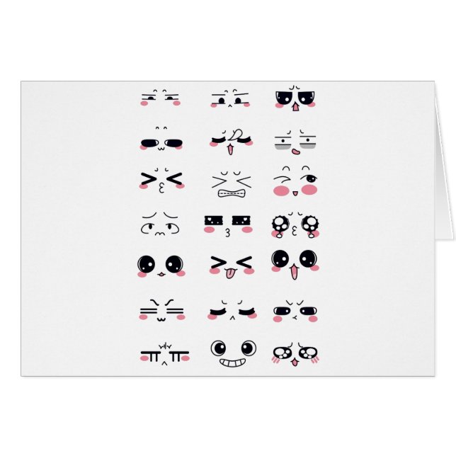 kawaii kaomoji (Voorkant Horizontaal)