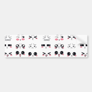 kawaii kaomoji bumpersticker