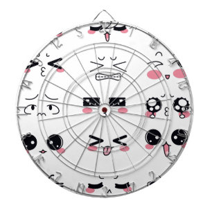 kawaii kaomoji dartbord