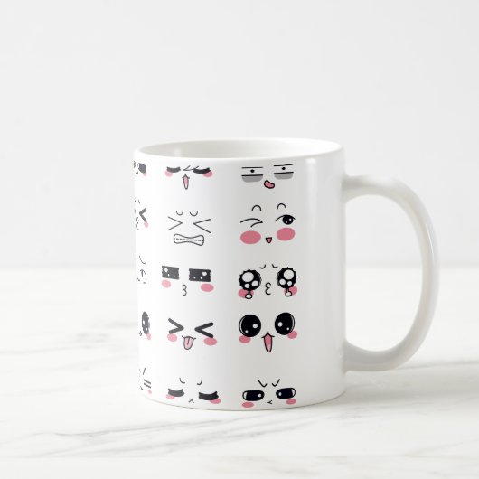 kawaii kaomoji koffiemok (Rechts)