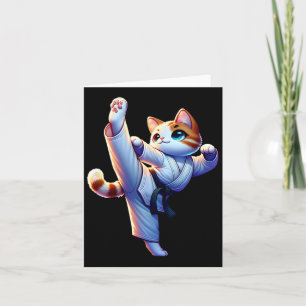 Kawaii Karate Kat in actie Kaart