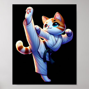 Kawaii Karate Kat in actie Poster