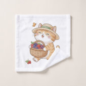 Kawaii Kat & Bessen Badhanddoekenset Bad Handdoek (Wasdoekje)