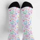 Kawaii Kat & Bloemmotief Pastel Sokken (Top)