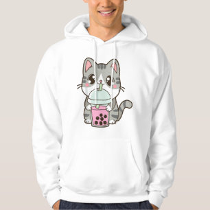 Kawaii Kat Boba Bubble Melk Thee Kawaii Anime Neko Hoodie
