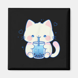 Kawaii kat boba Japanse cute esthetische anime mei Magneet