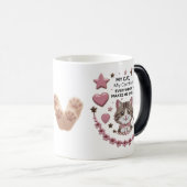 Kawaii Kat Charm Mok – Roze Harten & Sterren | 330 (Voorkant rechts)
