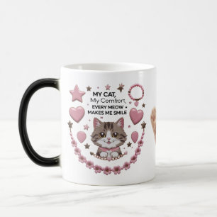 Kawaii Kat Charm Mok – Roze Harten & Sterren 330
