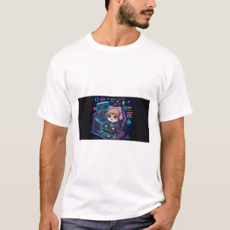 Kawaii Kat Coder T-shirt | Schattige programmeur K